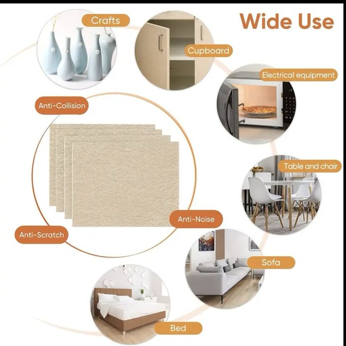 7 шт Фетр 15 см * 9,7 см на клейовій основні для меблів