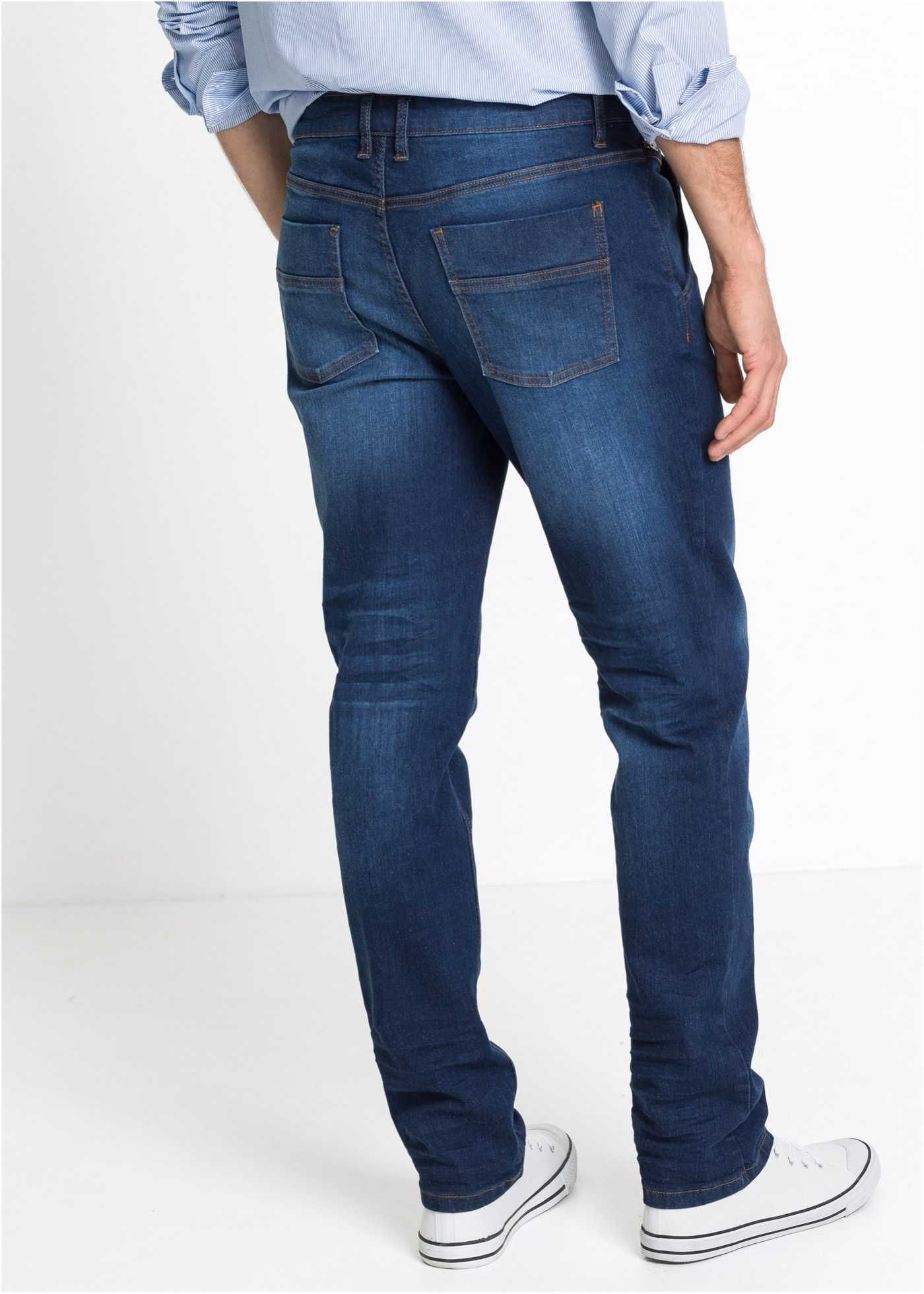 Jeans męskie miękki stretch na guziki Rozmiar amerykański 40