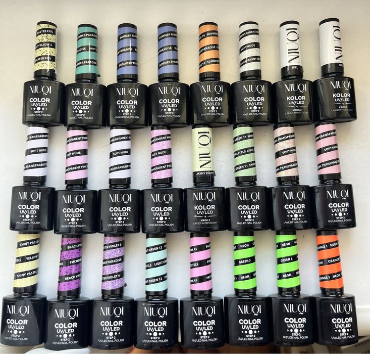 Bazy hybrydowe,kauczukowe topy lakiery kolory primerynowe firmy Niuqi