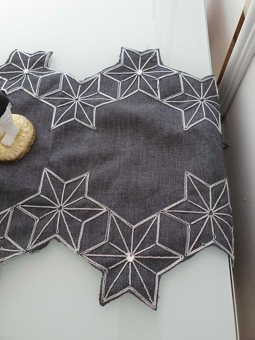 Piękny Bieżnik Glamour Krysztalki Home&You Boże Narodzenie Nowy