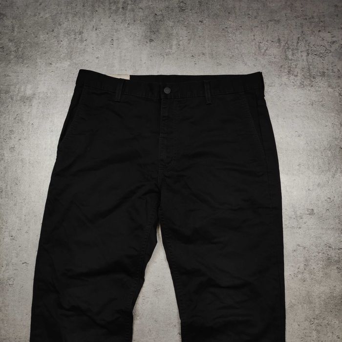 MĘSKIE Eleganckie Czarne Proste Chino Spodnie Levis PREMIUM Materiał