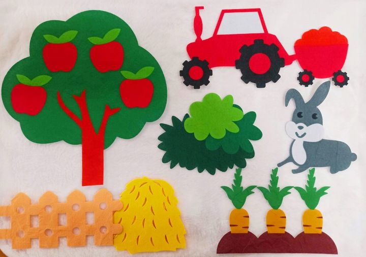 Tablica Mata Edukacyjna Z Filcu Plansza Dla Dzieci Zwierzątka Montesso
