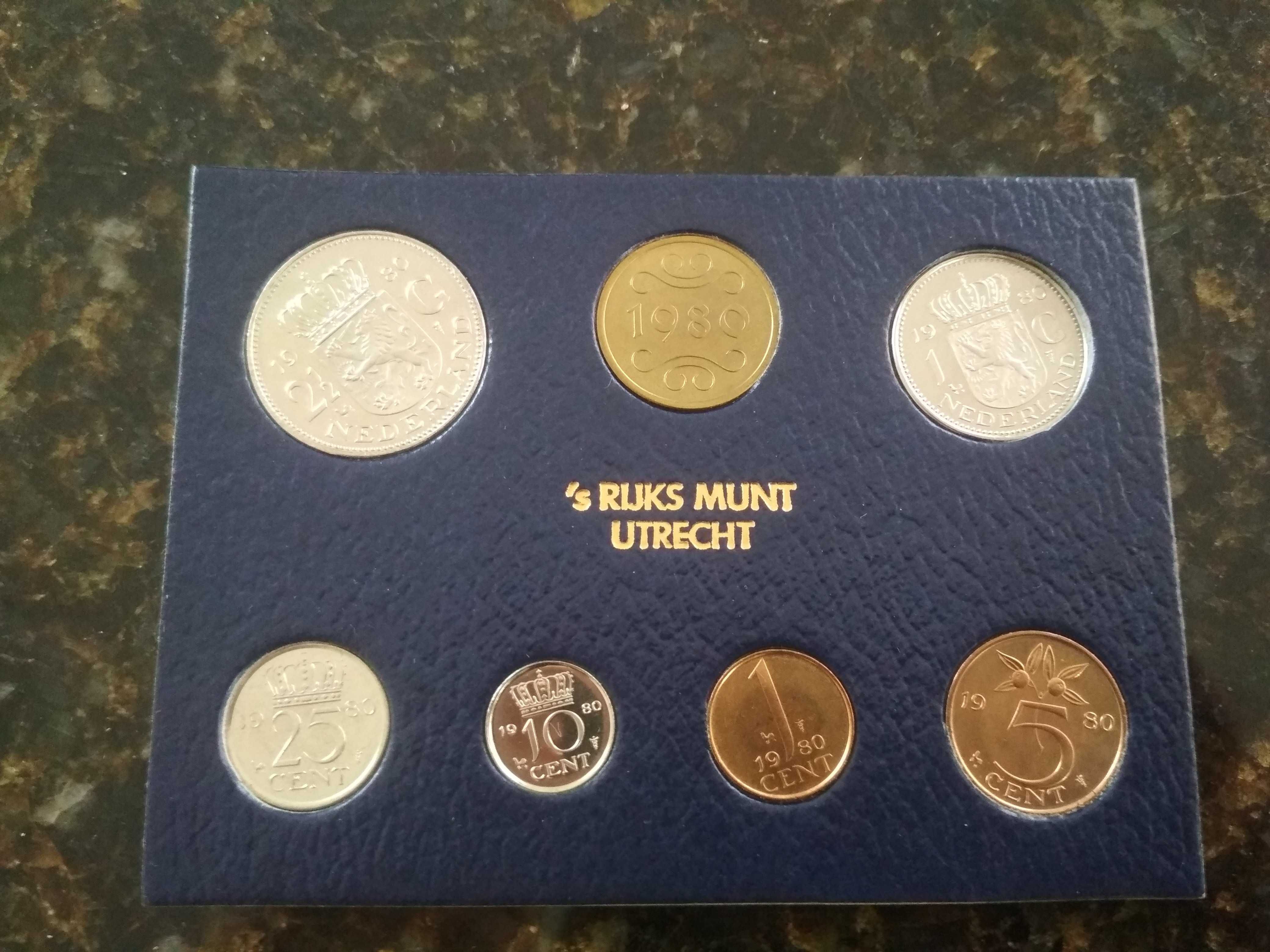 Zestaw monet Holandia 1980r