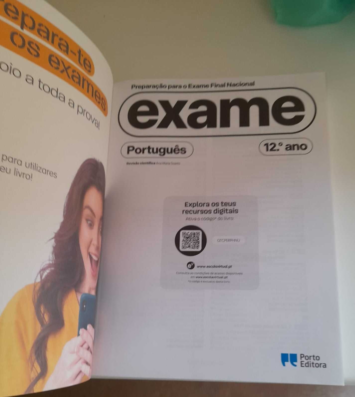 Exame Livro Preparação Português 12ºano Porto Editora