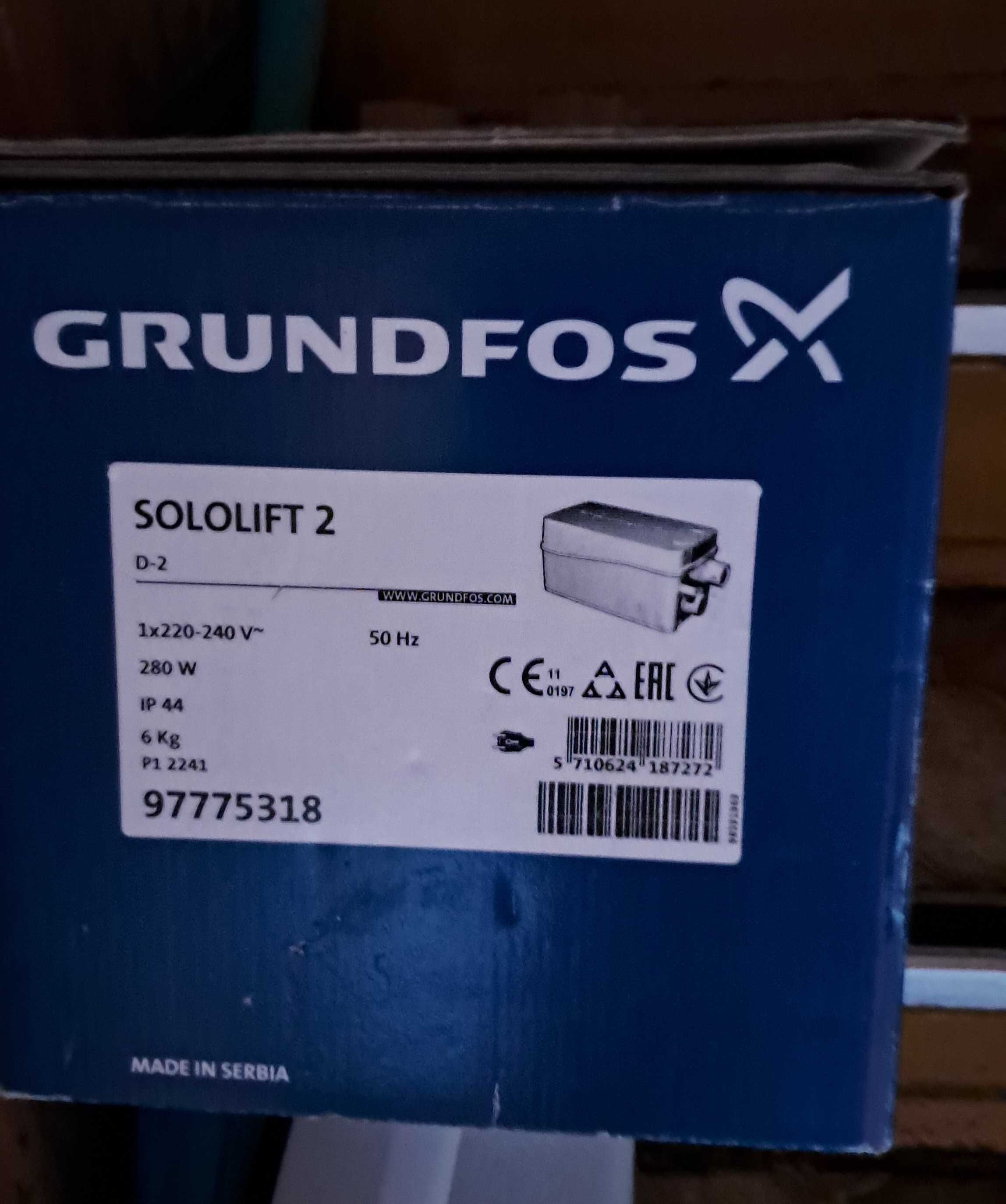 Pompa odpływu  grundfos sololift 2  8