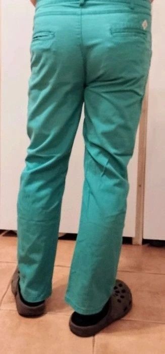 Turkusowe / morskie jeansy spodnie Win Win