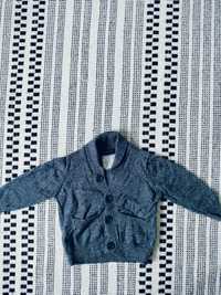 Sweter chłopięcy dzianinowy kardigan rozmiar 68