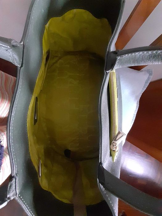 Mala de mão verde original FURLA, excelente estado