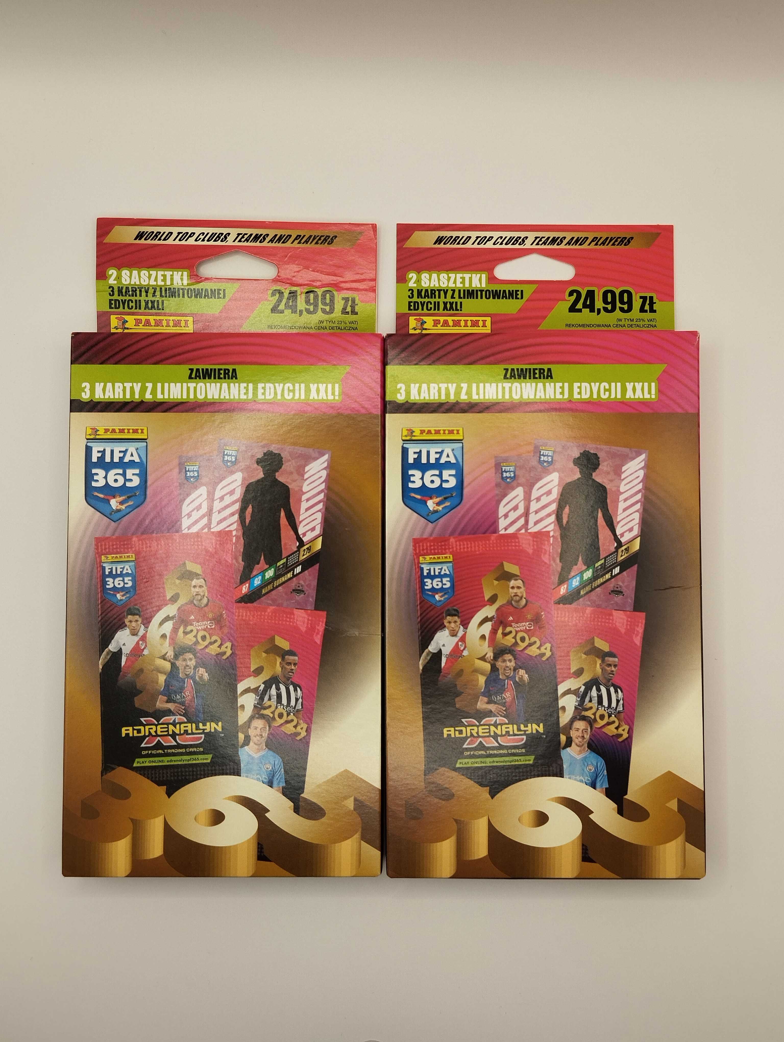 2x Blister XXL DUŻE KARTY LIMITED Karty piłkarskie Panini FIFA 2024