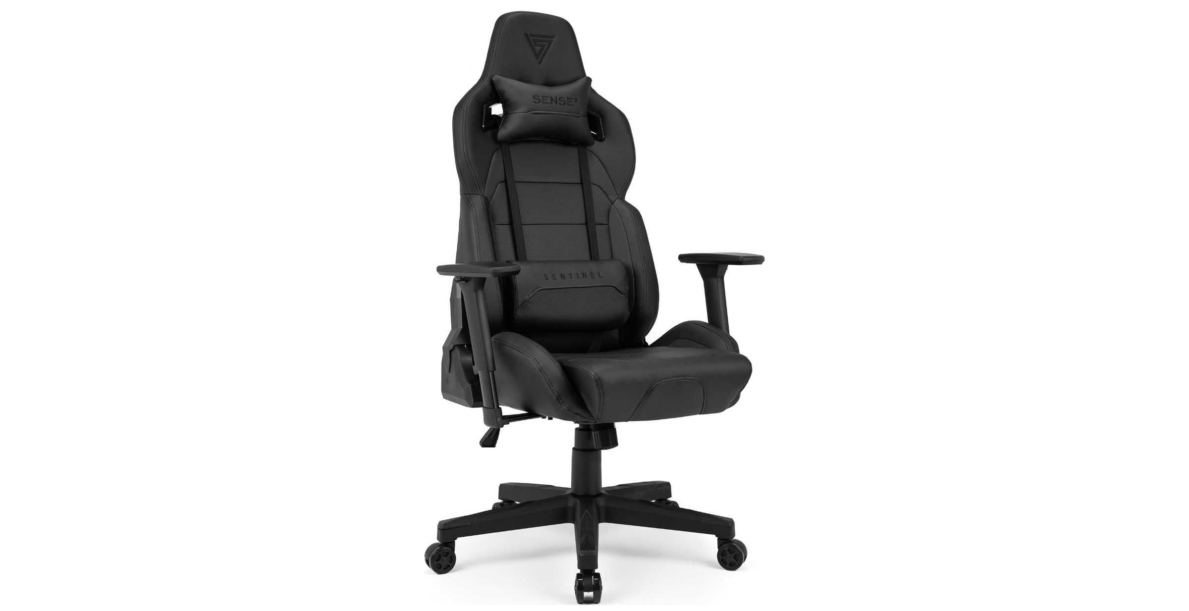 Компютерне крісло геймерське SENSE7 Sentinel чорне Компьютерное кресло