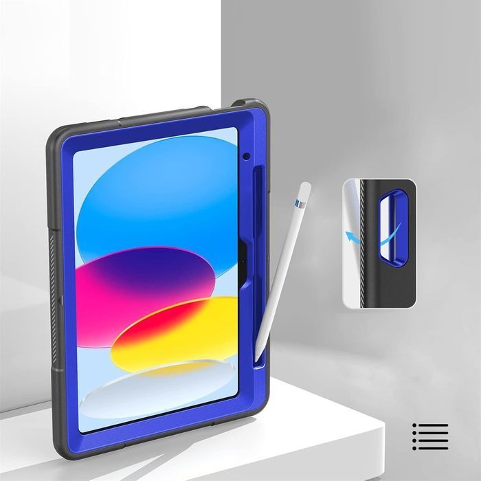 Etui do iPad Pro 11/Air 5/4 z Podstawką i Paskiem na Ramię Czarny