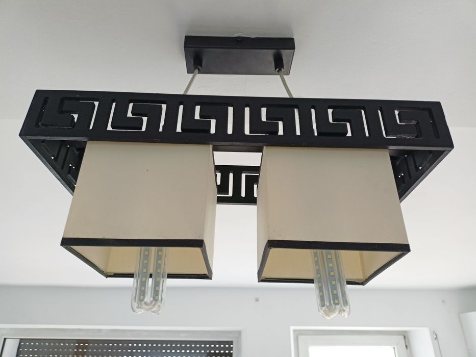 Żyrandol plafon e27 LED wzór grecki