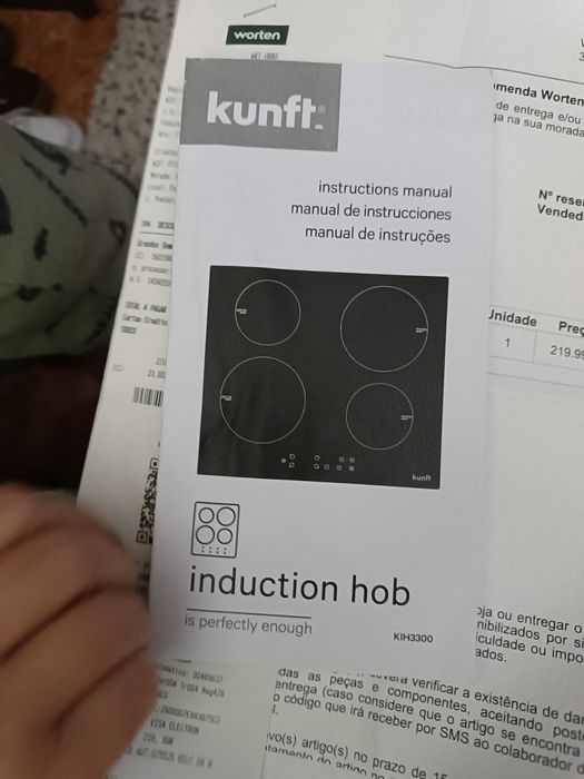 Placa indução kunft