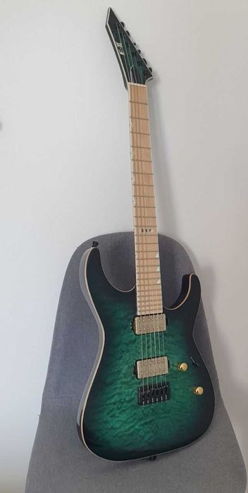 ESP E-II Mirage M-II NT turkusowy Bare knuckle Gotoh Hipshot Luminlay