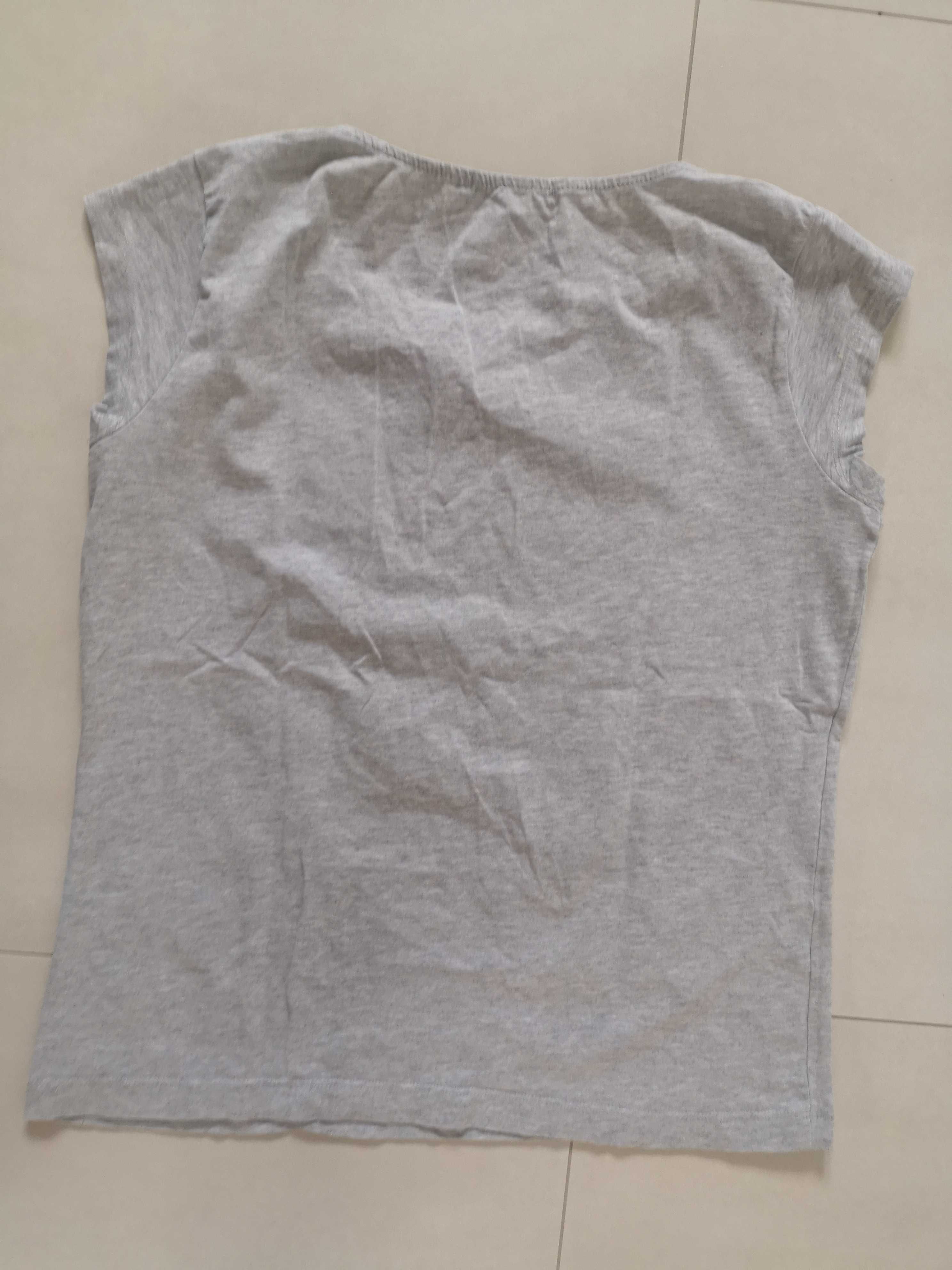 Szary T-shirt z żyrafami Quiosque