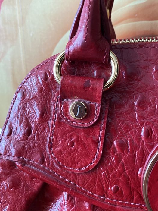 Червона вінтажна шкіряна сумка Jasper Conran