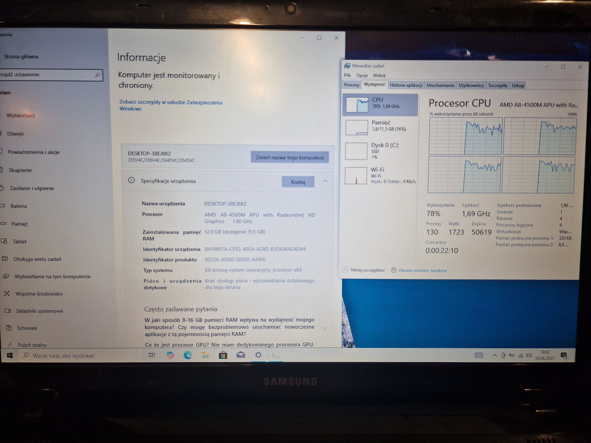 Laptop Samsung NP355E7C