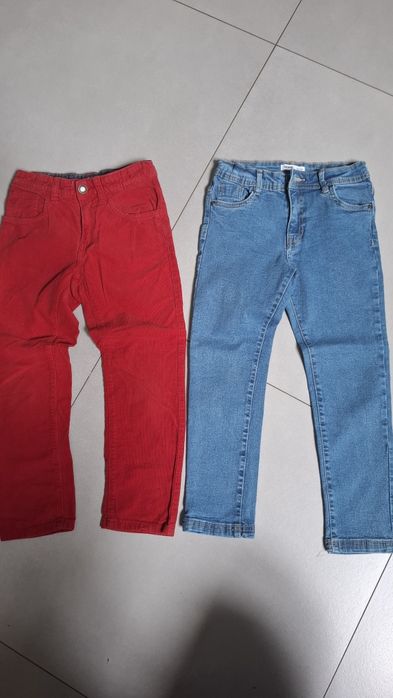 Spodnie 122 H&M i Sinsay