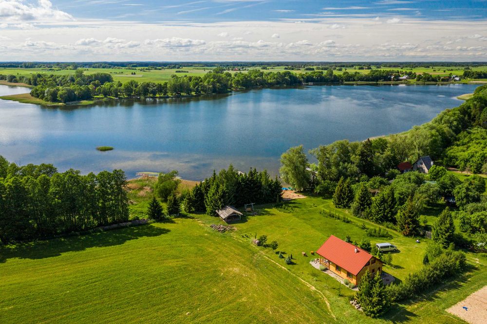 Domek nad jeziorem na Wzgórzu, Mazury jezioro wakacje 55m do wody.