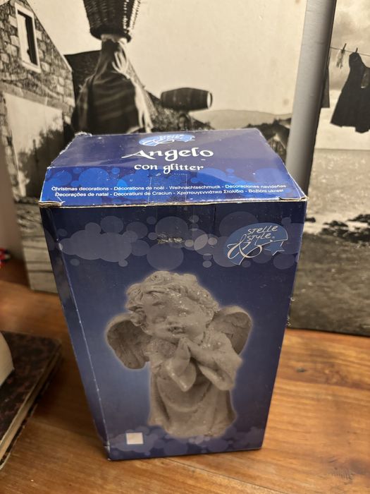 Estatueta Anjo com glitter