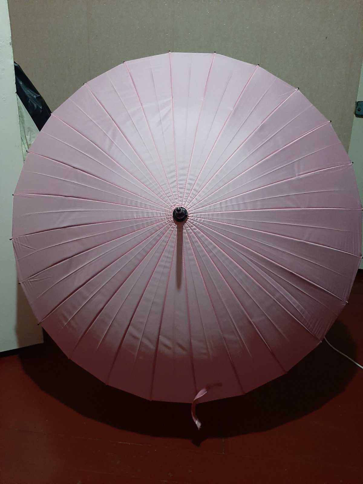Зонт рожевий великий