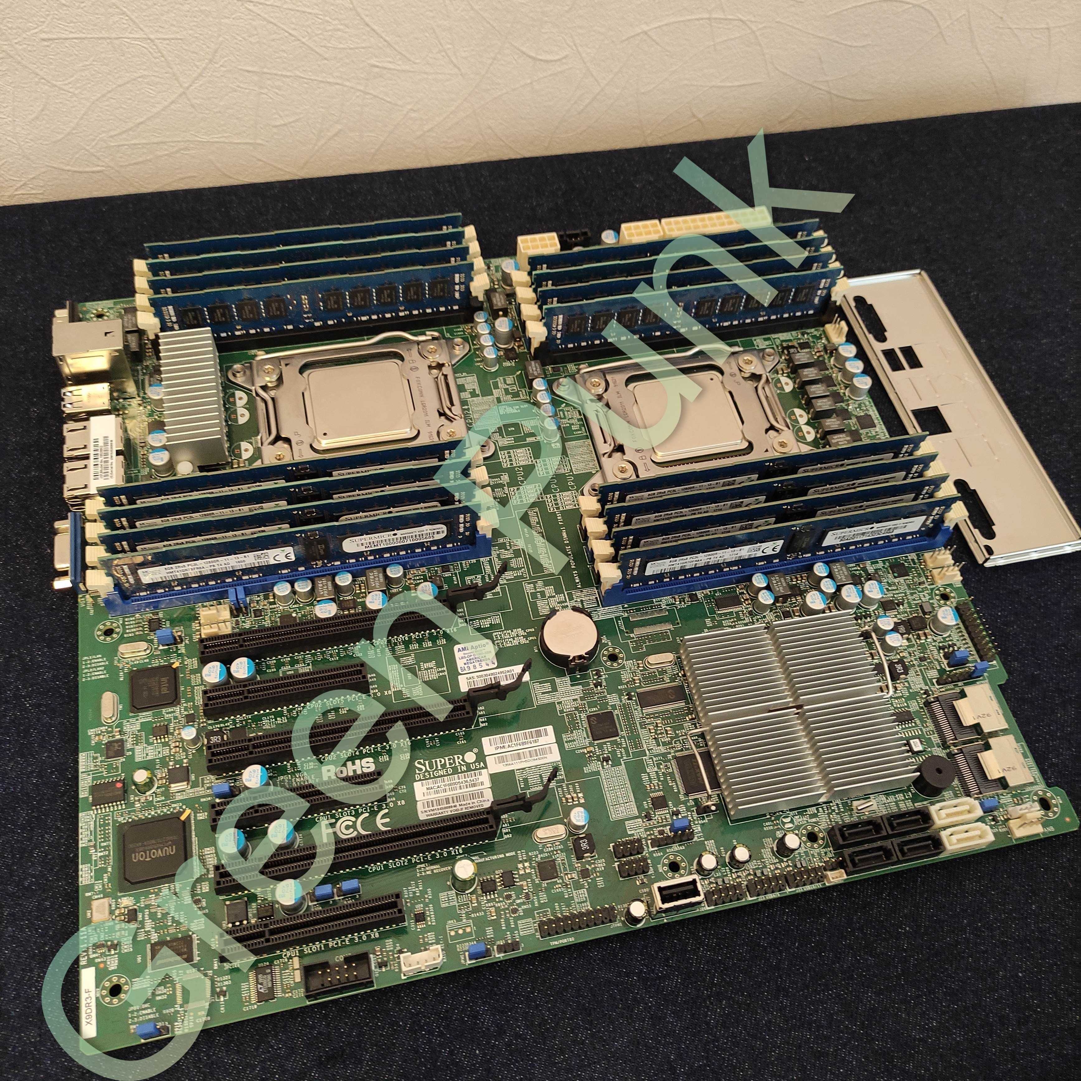 Комплект Матплата Supermicro X9DR3-F + DDR3 128Gb + 2x Xeon 2620