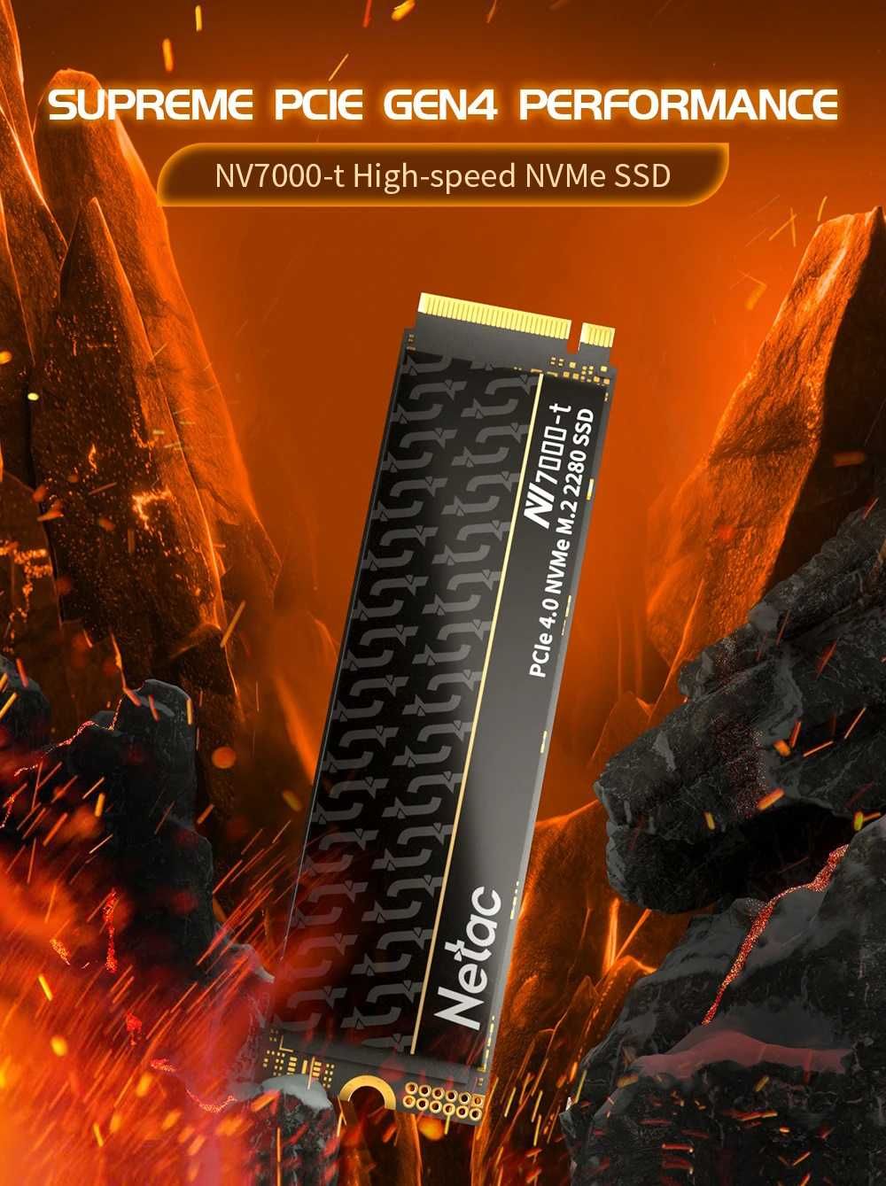 SSD Disk Netac NV7000-t 2TB NVMe 2280 PCIe 4x4 7400MB/s PC PS5 ноутбук
