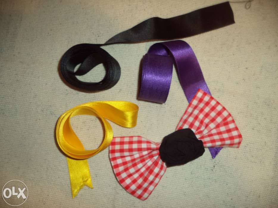 Conjunto de lacinho e fitas de cetim para costura