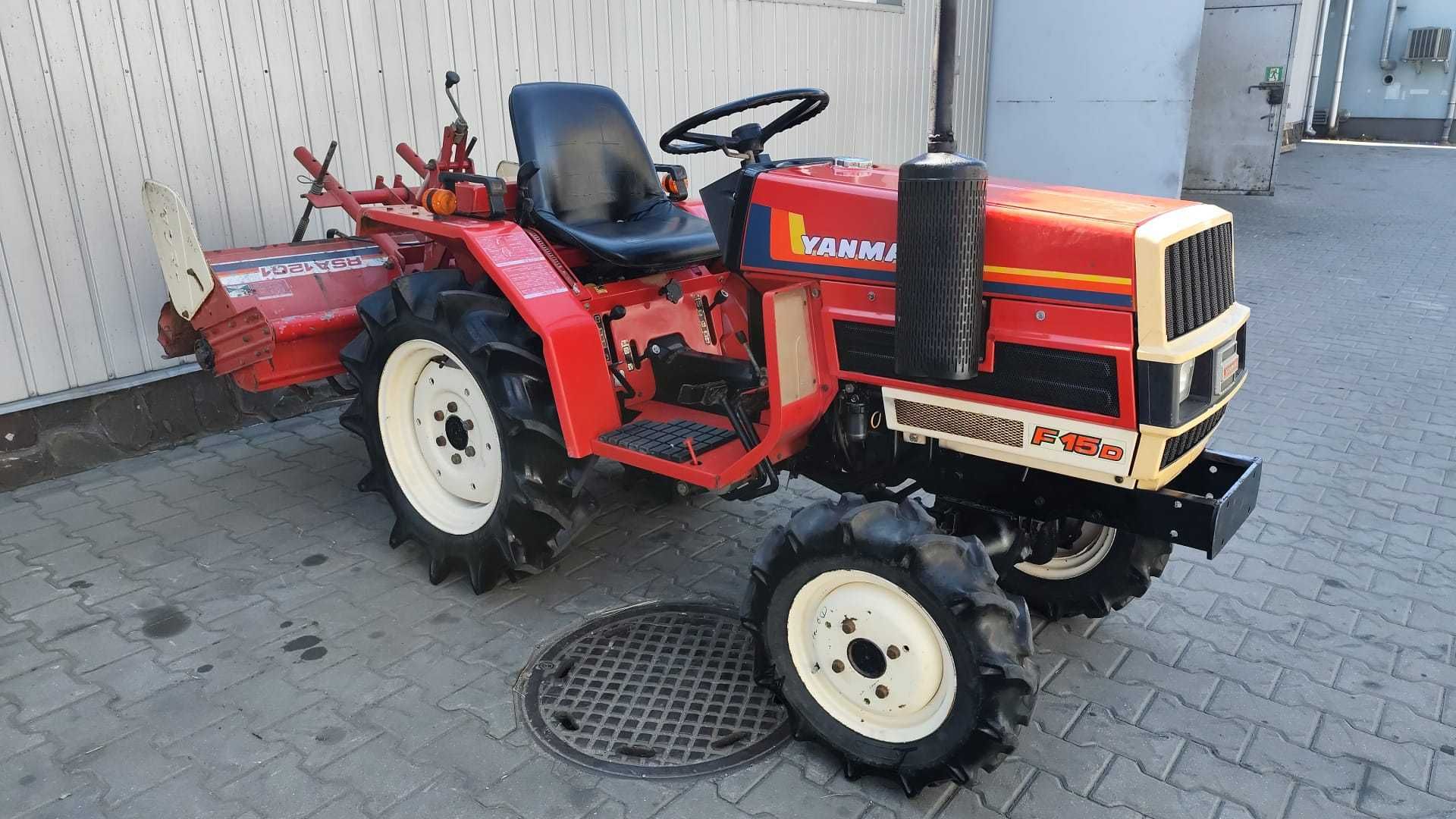 Japoński traktorek Yanmar F15D z glebogryzarką 4x4 15 km