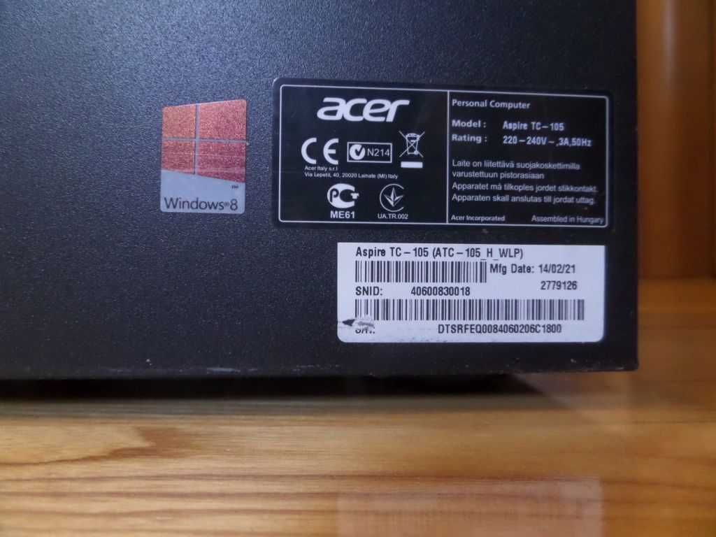 Komputer Acer Aspire , AMD A10-5800, HDD 500GB, 8GB RAM, W10, GW