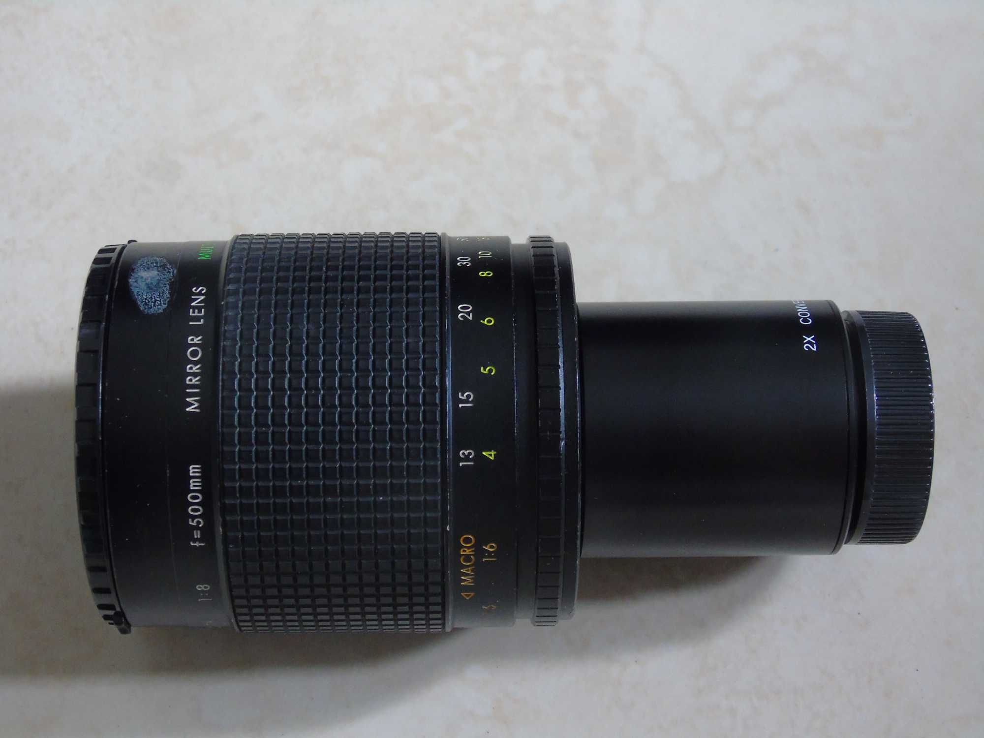 Intercity 500mm f1:8 espelhos e lente 2x