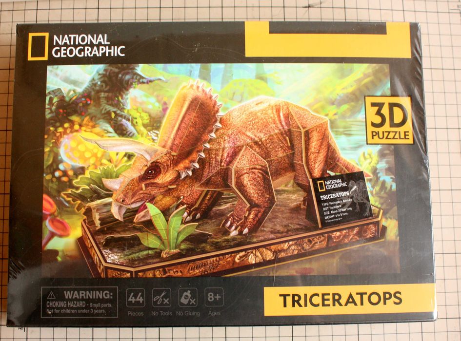 Головоломка 3D пазл National Geographic Динозавр Трицератопс
