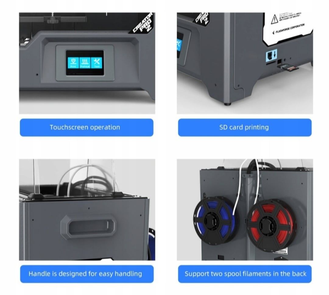 Drukarka 3D Flashforge Creator Pro2

Podgrzewana platforma umożliwia