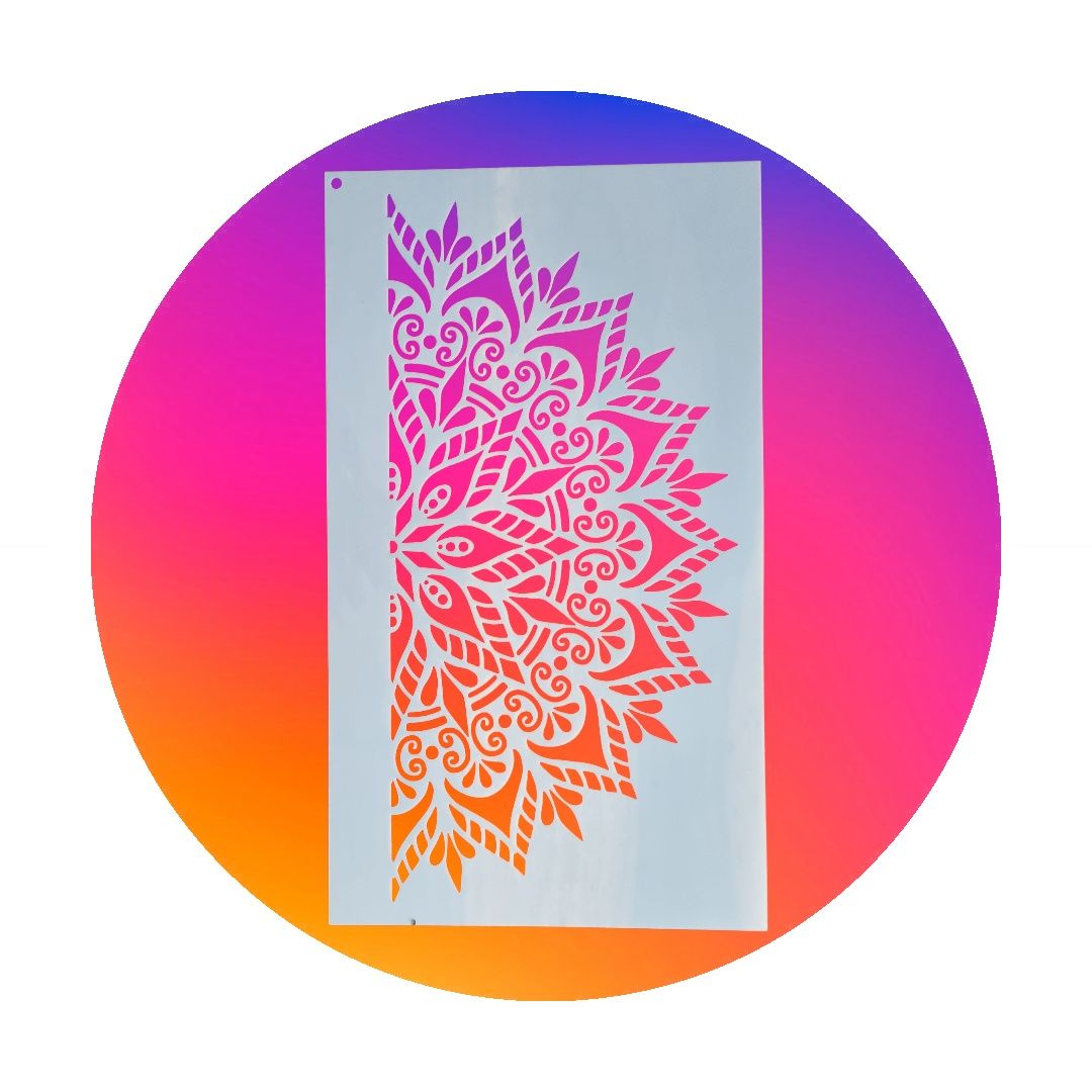 Szablon Mandala (wzór 40x70cm szablon 20x35cm ) malarski, DIY - Nowy