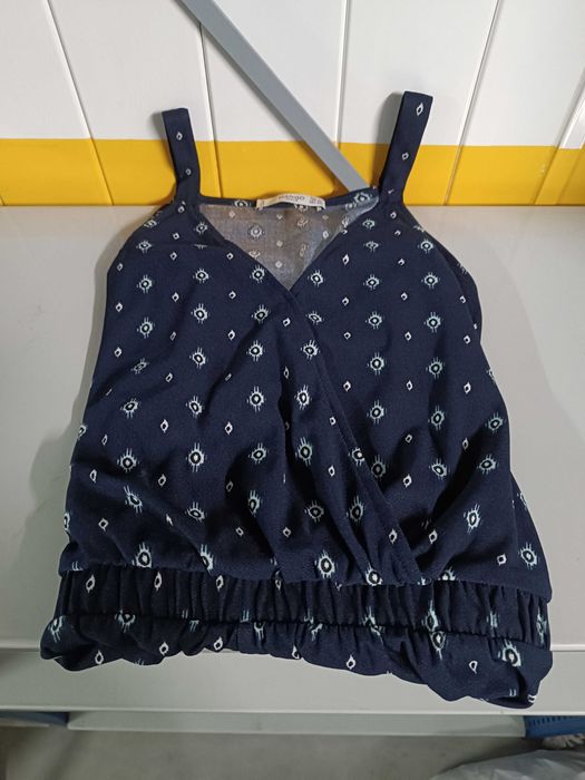 Macacão azul escuro curto XS Mango - COMO NOVO!