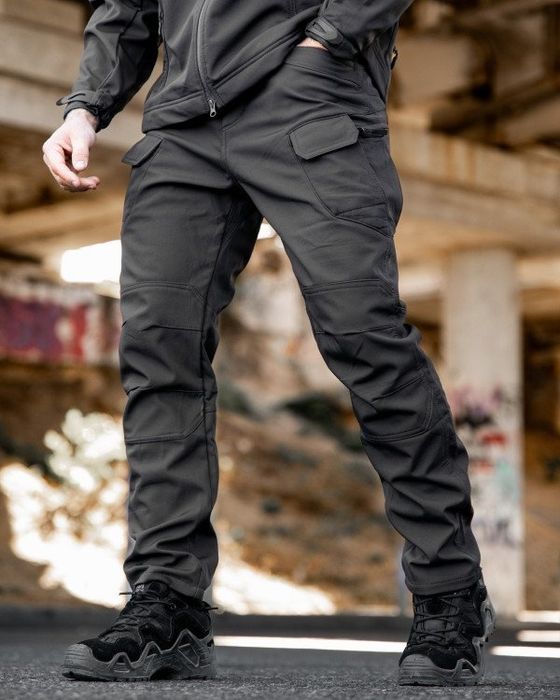 Темно-сірі Softshell міські тактичні штани MAXIMUS  darck grey