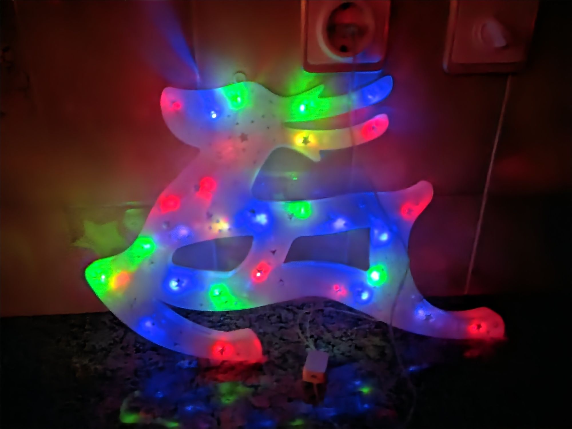 Luzes de natal Rena iluminada  LED'S casa quarto apartamento vivenda.