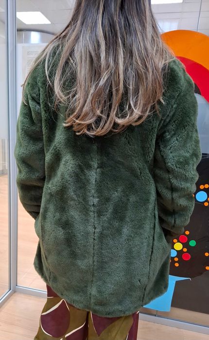 Casaco de Pele Verde