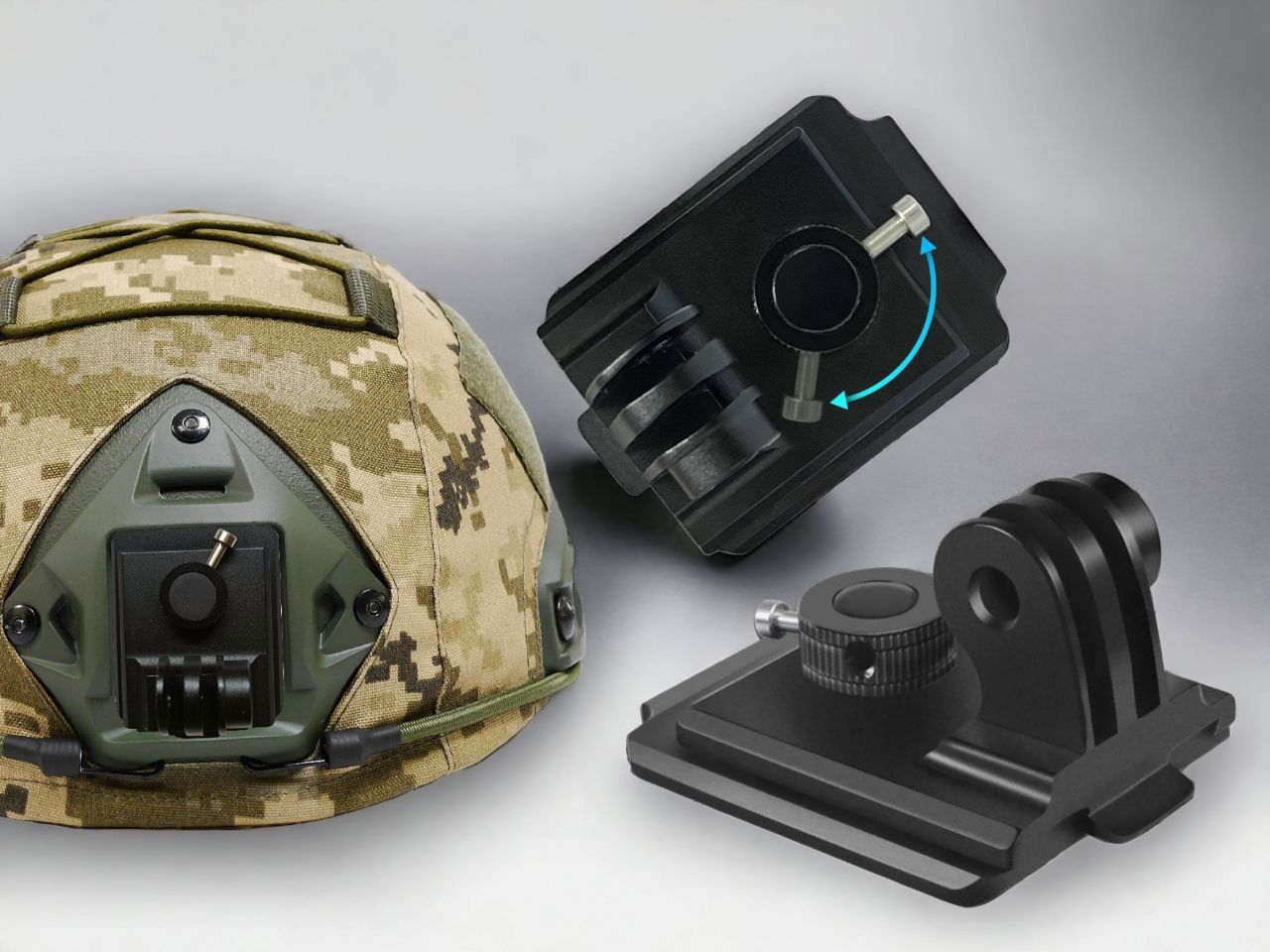 Кріплення для GoPro з фіксатором на шолом, крепление  для екшн камер