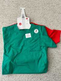 Koszulka zielona i czerwona zestaw 158 cool club