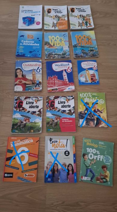Livros e cadernos de atividades 6 ano