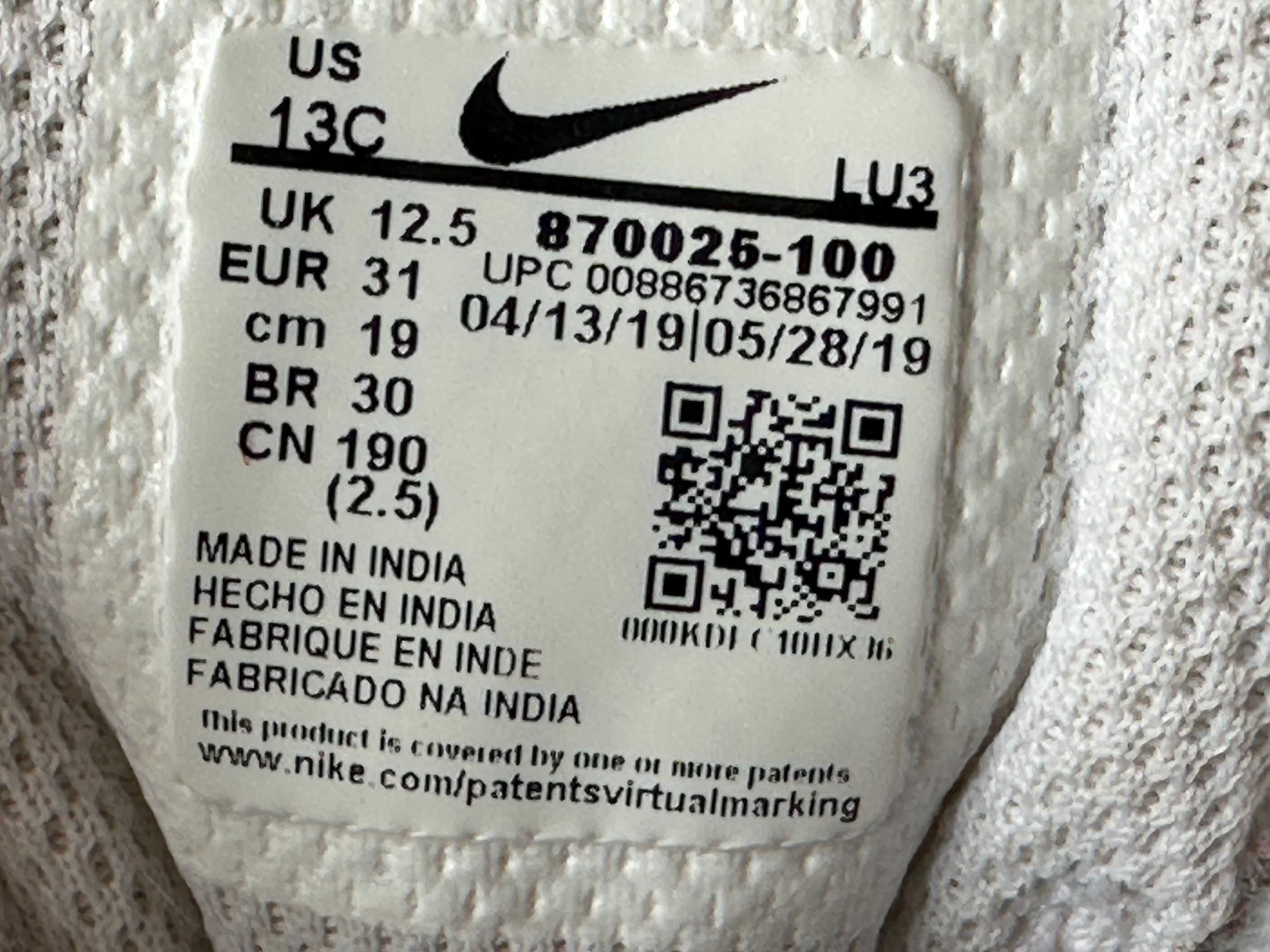 Кросівки шкіряні Nike 31 (19 см) Оригінал Стан відмінний!