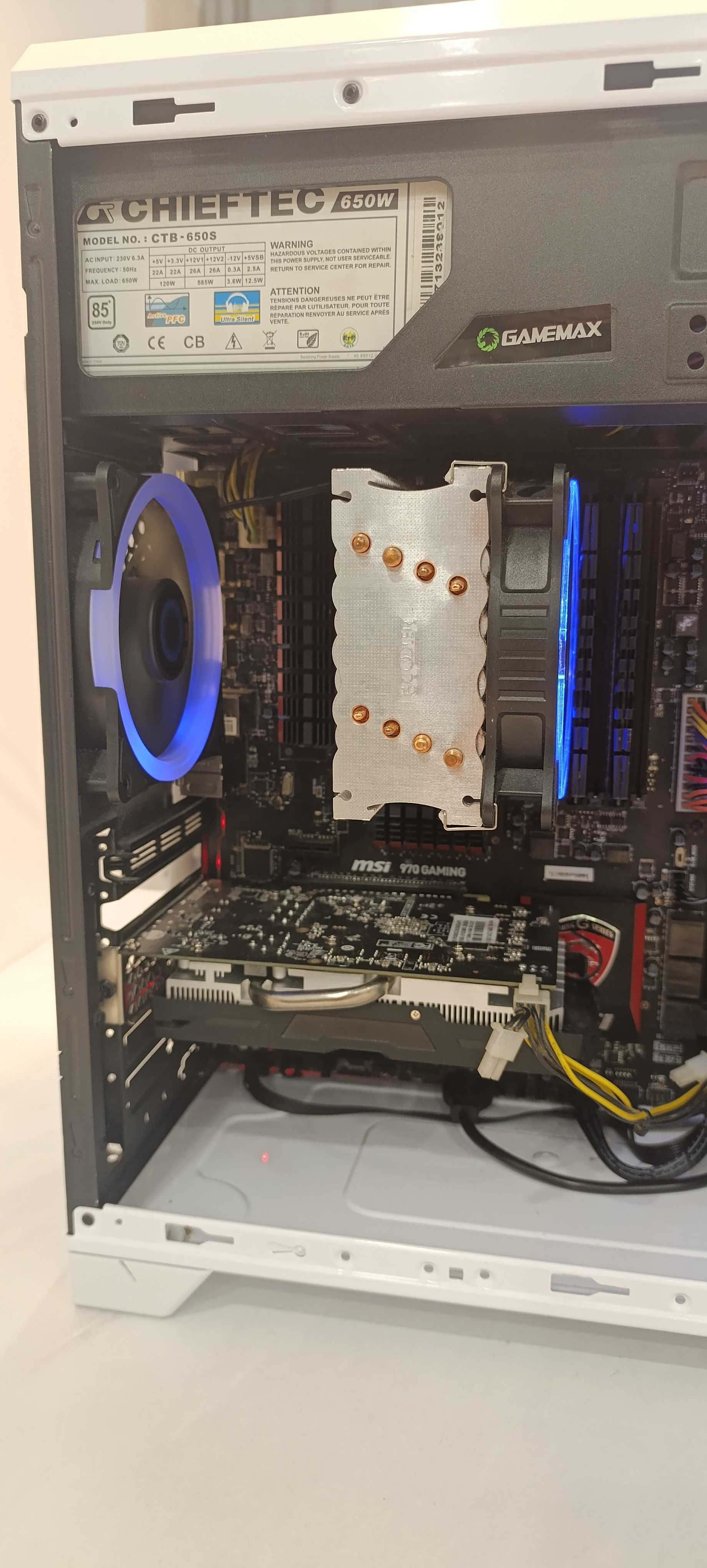 Продам Компьютер Amd fx 8320 msi 970 gaming 8gb ddr3 hdd256 rx580