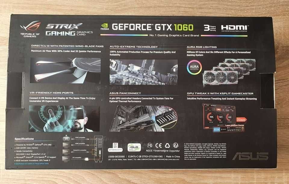 ASUS Rog STRIX GeForce GTX 1060 6GB OC