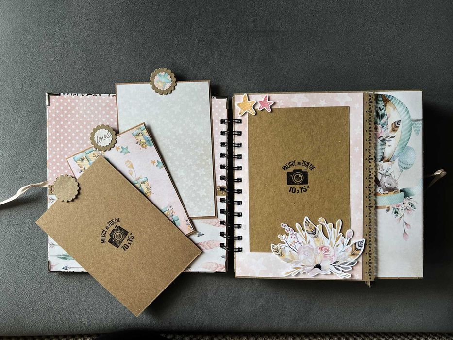 Album na zdjęcia prezent roczek dziewczynka narodziny scrapbook