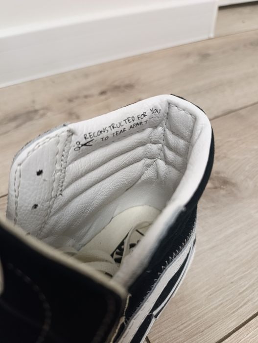 Buty trampki damskie męskie Vans SK8-Hi Reconstruct czarno-białe