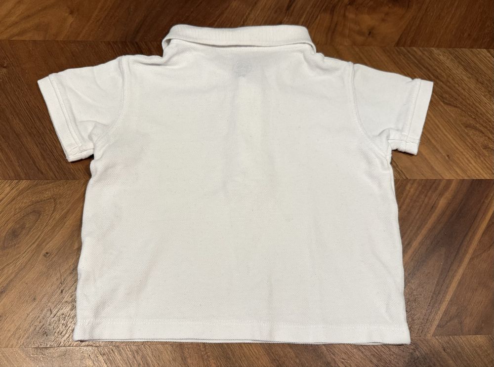 Biała koszulka polo chłopięca Cool Club r 80 86 bluzka z kołnierzykiem