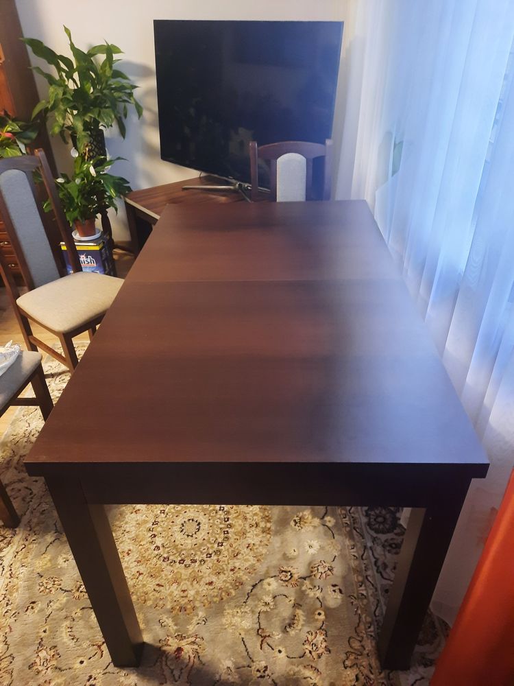 Kompet mebli drewnianych do salonu stół krzesła