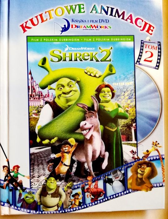 Shrek 1 i 2 dvd doskonała animacja, humor wydanie z książeczkami