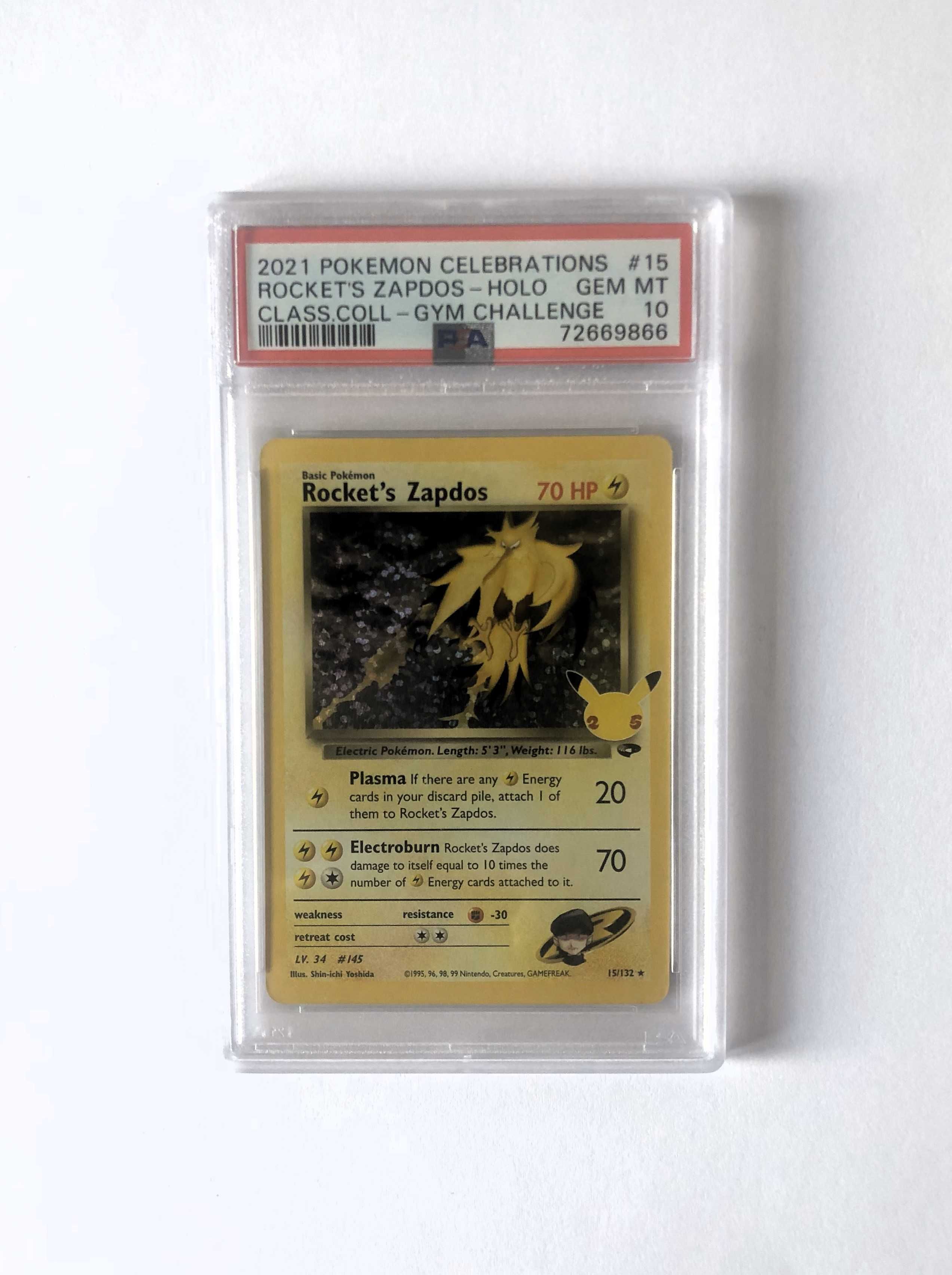 PSA 10 Pokemon Rocket's Zapdos Holo 2021 Celebrations Classic Coll